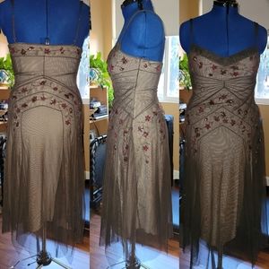 BCBG Brown Dress with beading